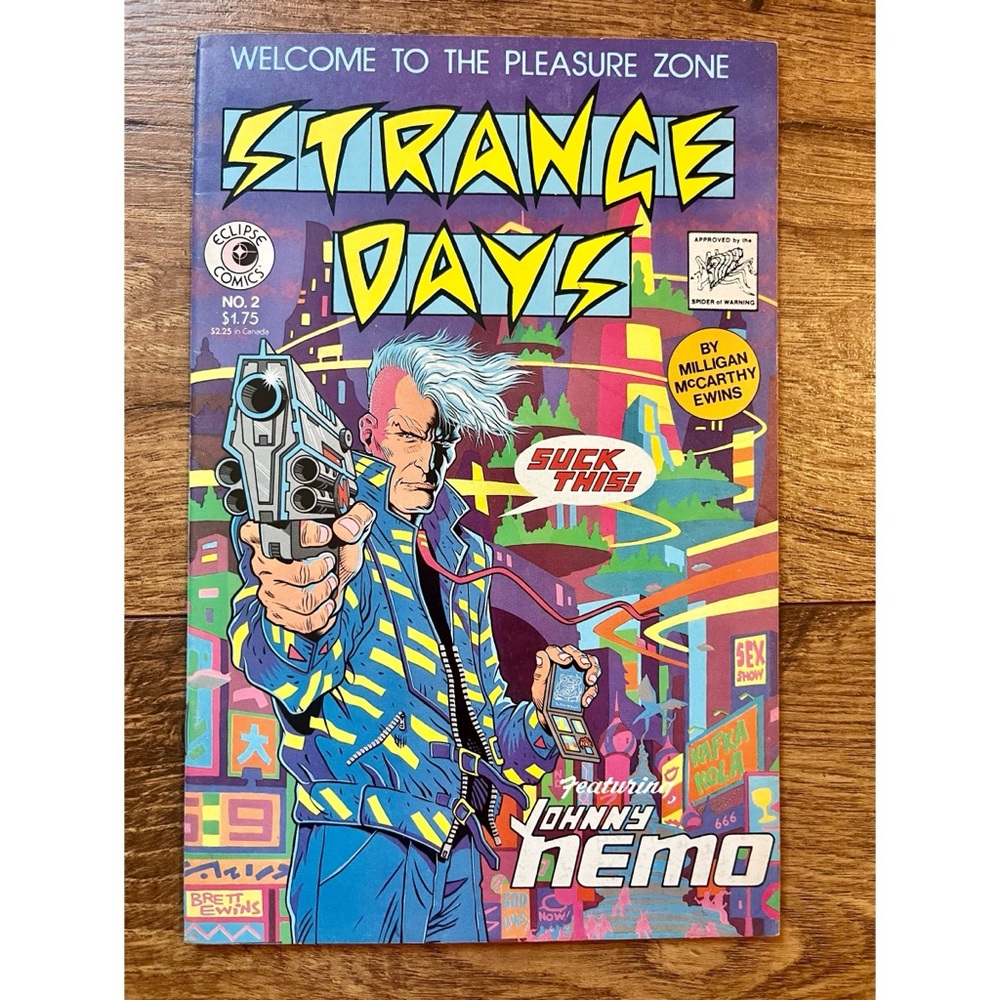 Vtg 1985 Strange Days No.2 Eclipse Comic Book Sci Fi Fantasy Johnny Nemo
